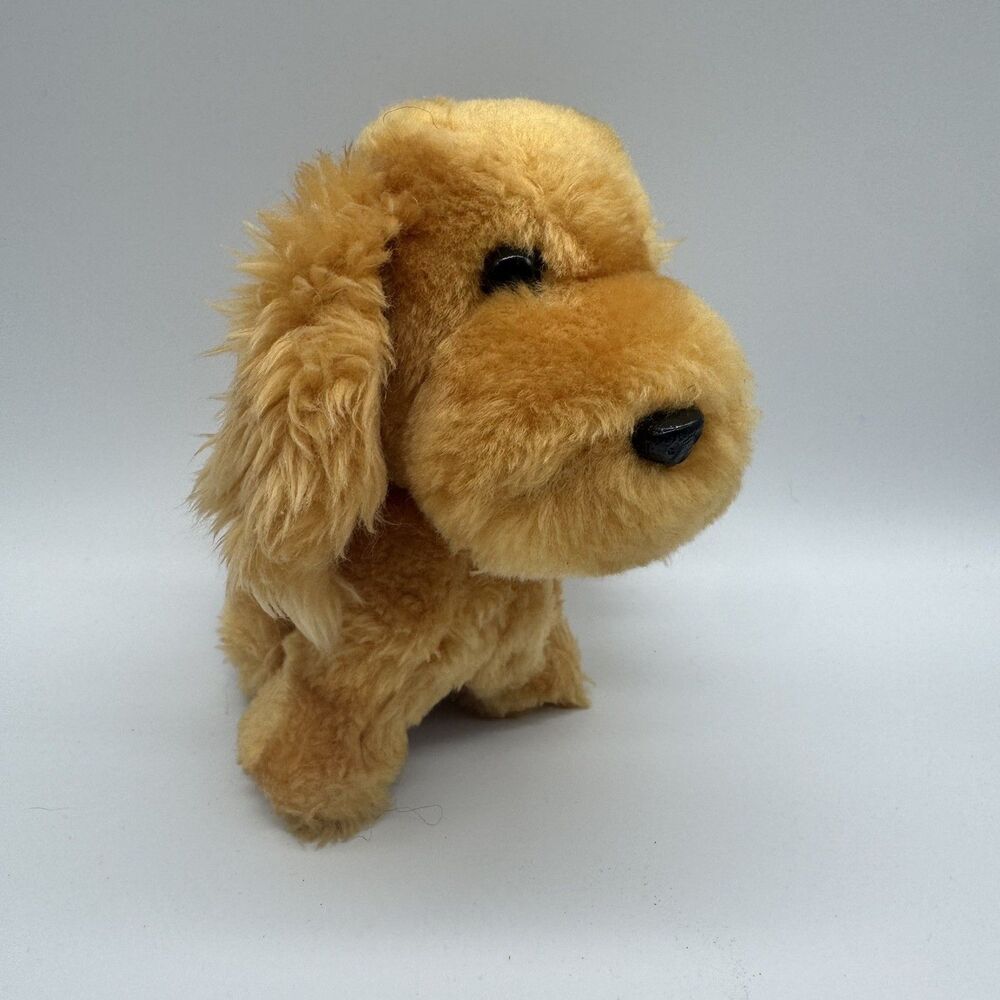 Vintage Dakin Cocker Spaniel Gold 7in Stuffed Plush 1978 Clippings Nutshells